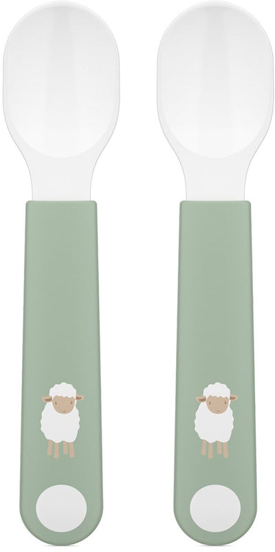 Mepal Mio Übungslöffel Little Dutch – 2er-Set – guter Griff – Kindergeschirr – Little Farm