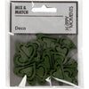 Creativ Firmenherz, Größe 25x22 mm, Stärke 1,7 mm, dunkelgrün, 20 Stück 1 Box
