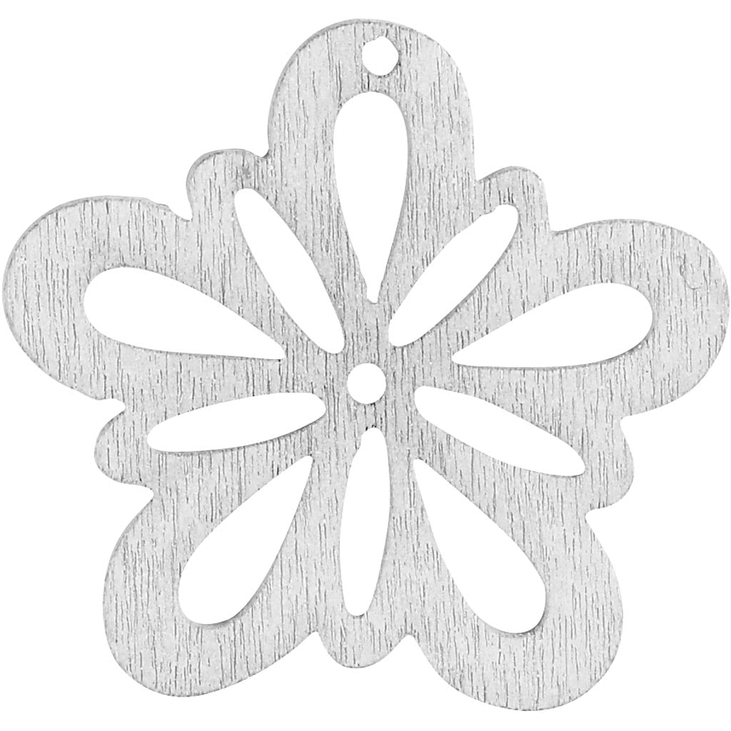 Creativ Company Blume, D 27 mm, Stärke 1,7 mm, gebrochenes Weiß, 20 Stück 1 Box