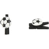 Creativ Firmenklammer mit Fußball, Größe 14x25 mm, Stärke 12 mm, schwarz, 10 Stück 1 Box
