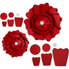Creativ Company Papierblumen, D 15+25 cm, 230 gr, rot, 2 Stück 1 Box