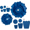 Creativ Company Papierblumen, D 15+25 cm, 230 gr, blau, 2 Stück 1 Box