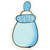 Creativ Company Babyflasche, Größe 22x37 mm, Stärke 1,7 mm, Glitzer, hellblau, 10 Stück 1 Box