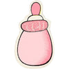 Creativ Company Babyflasche, Größe 22x37 mm, Stärke 1,7 mm, Glitzer, hellrot, 10 Stück 1 Box