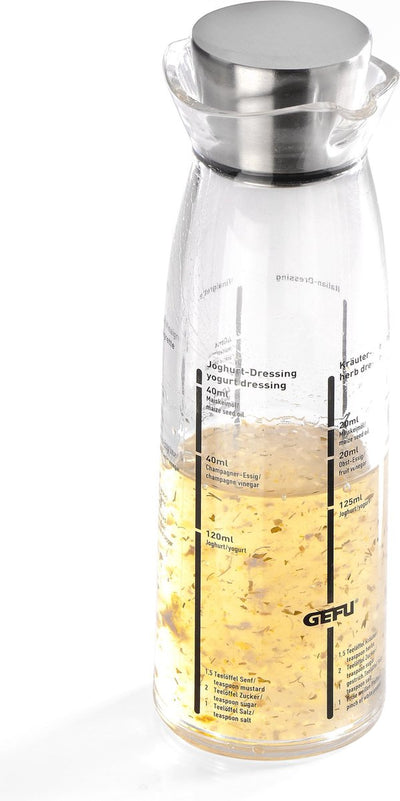Gefu Mix Dressing-Shaker – 350 ml – Glas Edelstahl