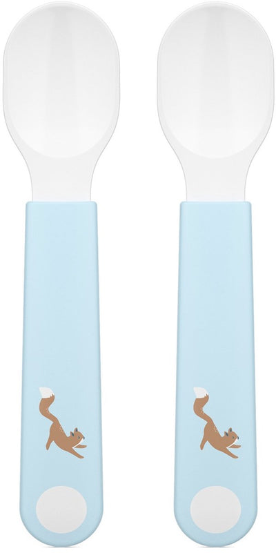 Mepal Mio Übungslöffel Little Dutch – 2er-Set – guter Halt – Kindergeschirr – Waldfreunde