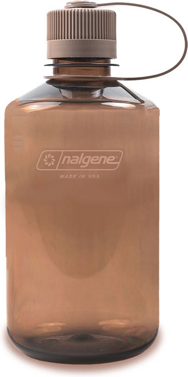 Nalgene – Enghalsflasche – Trinkflasche – Wasserflasche – auslaufsicher – 500 ml – BPA-frei – Sustain – Mokka