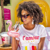 Dreamscape | Rosé Gold aufblasbarer Tassenhalter Flamingo