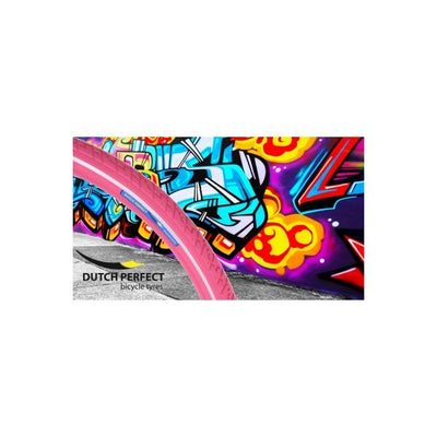 Niederländisch perfekte Außenreifen Niederländisch perfekt 28 x 2,00 50-622 Anti-Leak Pink mit Reflexion