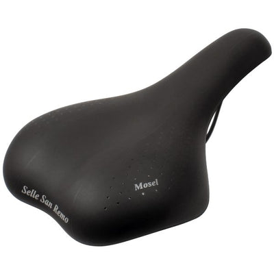 Selle San Remo Fahrrad Sattel San Remo Mosel für City Trekking Bikes Black (Arbeitsplatzpaket)