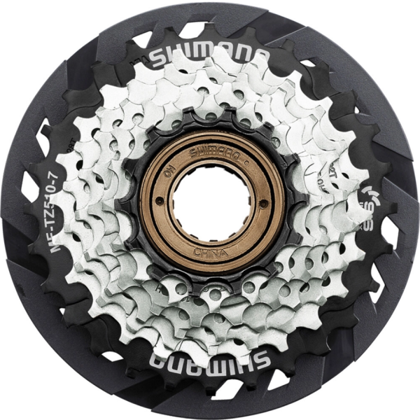 Shimano Freilauf 7 Gang mf-tz510 14-28t – mit Speichenschutzscheibe