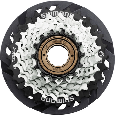 Shimano Freilauf 7 Gang mf-tz510 14-28t – mit Speichenschutzscheibe