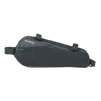 Basilil Discovery 365d Frametas M - Sporty Compact Bicycle Bag für Herren Ladies Bike - 1,8 l - Schwarzer Nahkampf