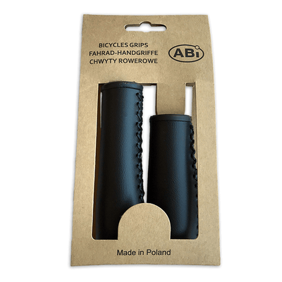 ABI Leder-Fahrradgriffe - 120mm lang, 95mm kurz