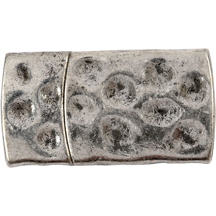 Creativ Company Magnetverschluss, Größe 7x29 mm, Lochgröße 3x10 mm, Antiksilber, 1 Stück