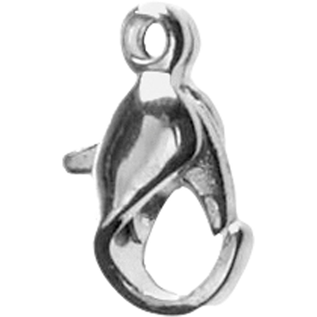Creativ Company Karabiner, L: 10 mm, versilbert, 10 Stück 1 Box