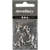 Creativ Company Karabiner, L: 10 mm, versilbert, 10 Stück 1 Box