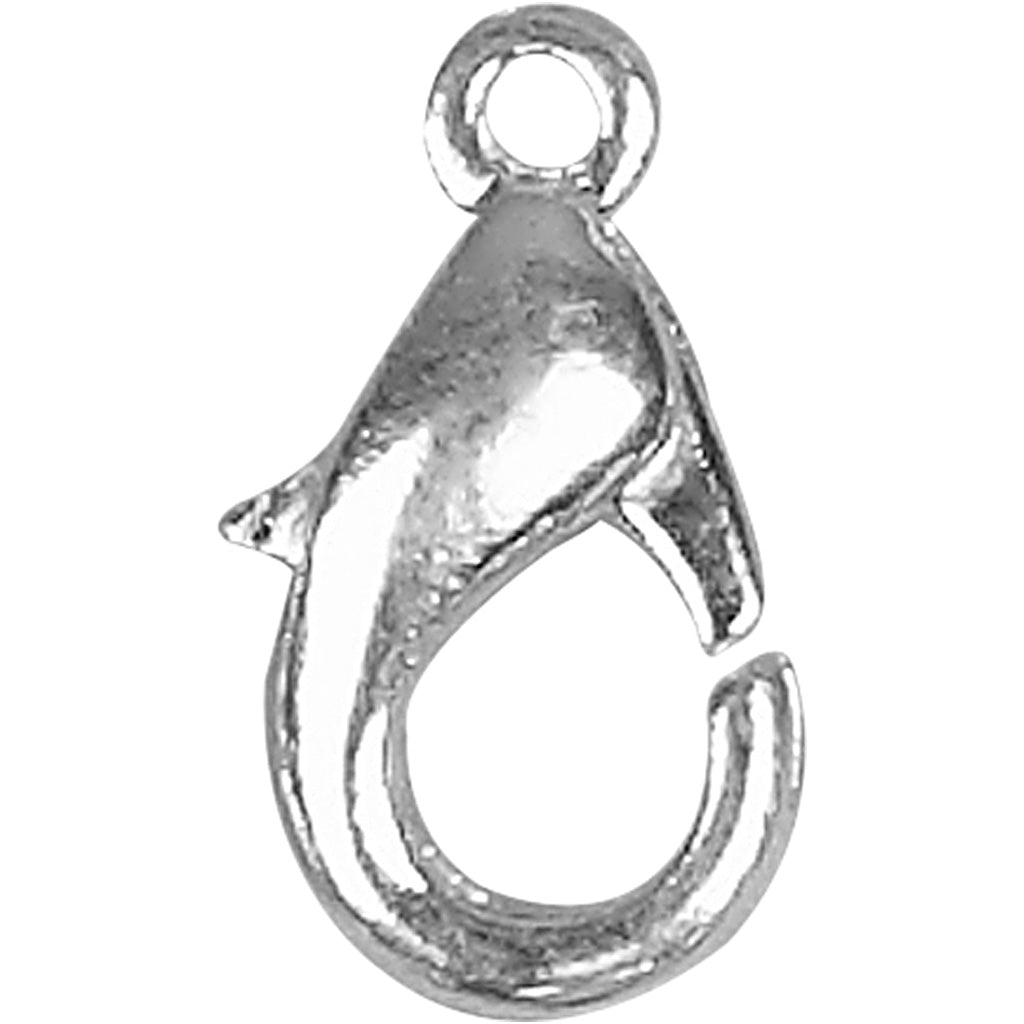 Creativ Company Karabiner, L: 12 mm, versilbert, 100 Stück 1 Box