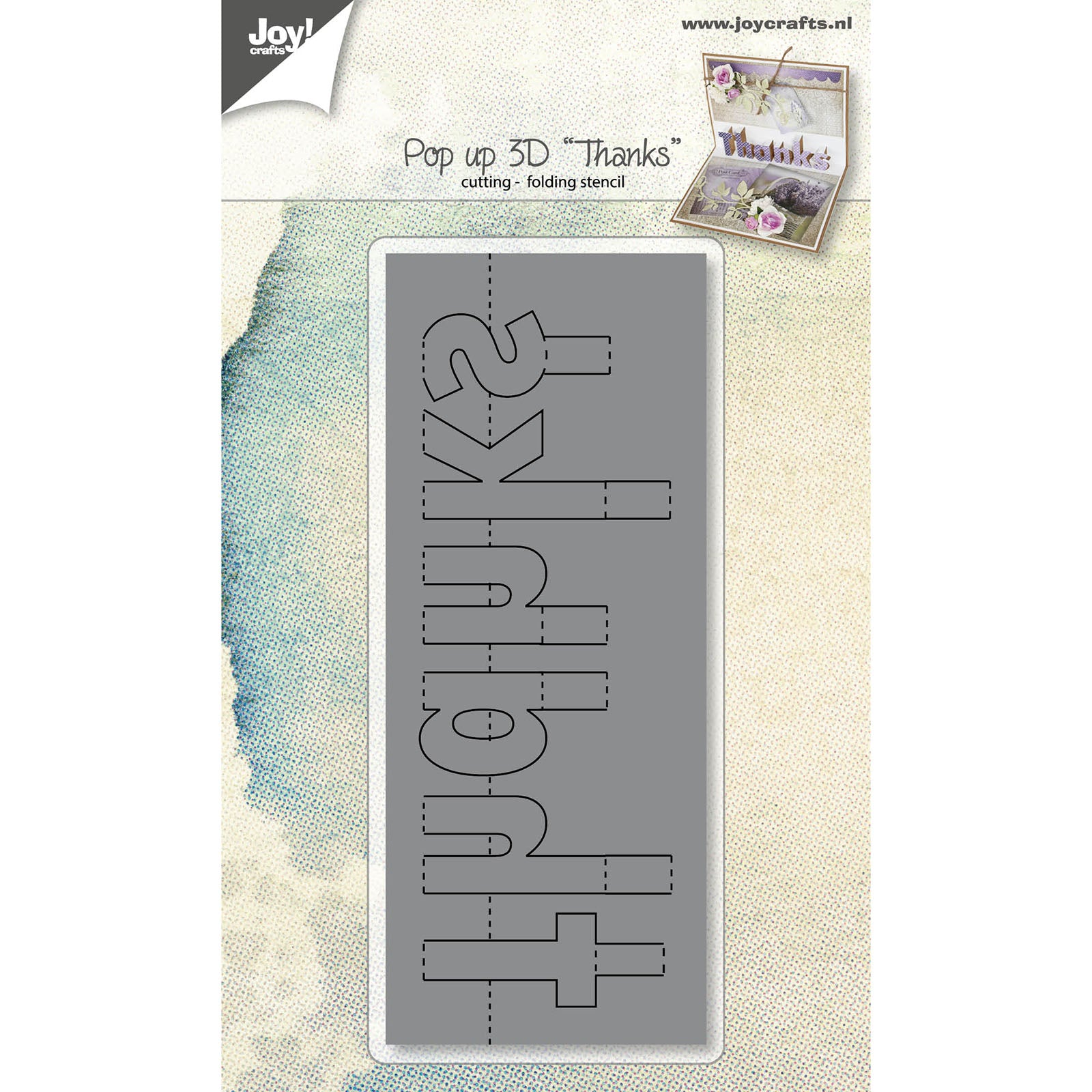 Joy!crafts • Pop-up-3D-Schneidschablone, Danke