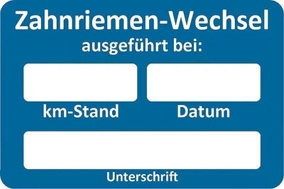 Eichner Aufkleber Timing Belt -Kundendienstaufkleber