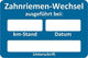 Eichner Aufkleber Timing Belt -Kundendienstaufkleber