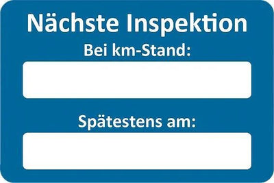 Eichner Sticker Inspection Kundendienstaufkleber