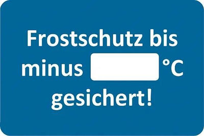Eichner Aufkleber Anti-Freeze-Kundendienstaufkleber