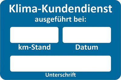 Eichner Aufkleber AC -Kundendienstaufkleber