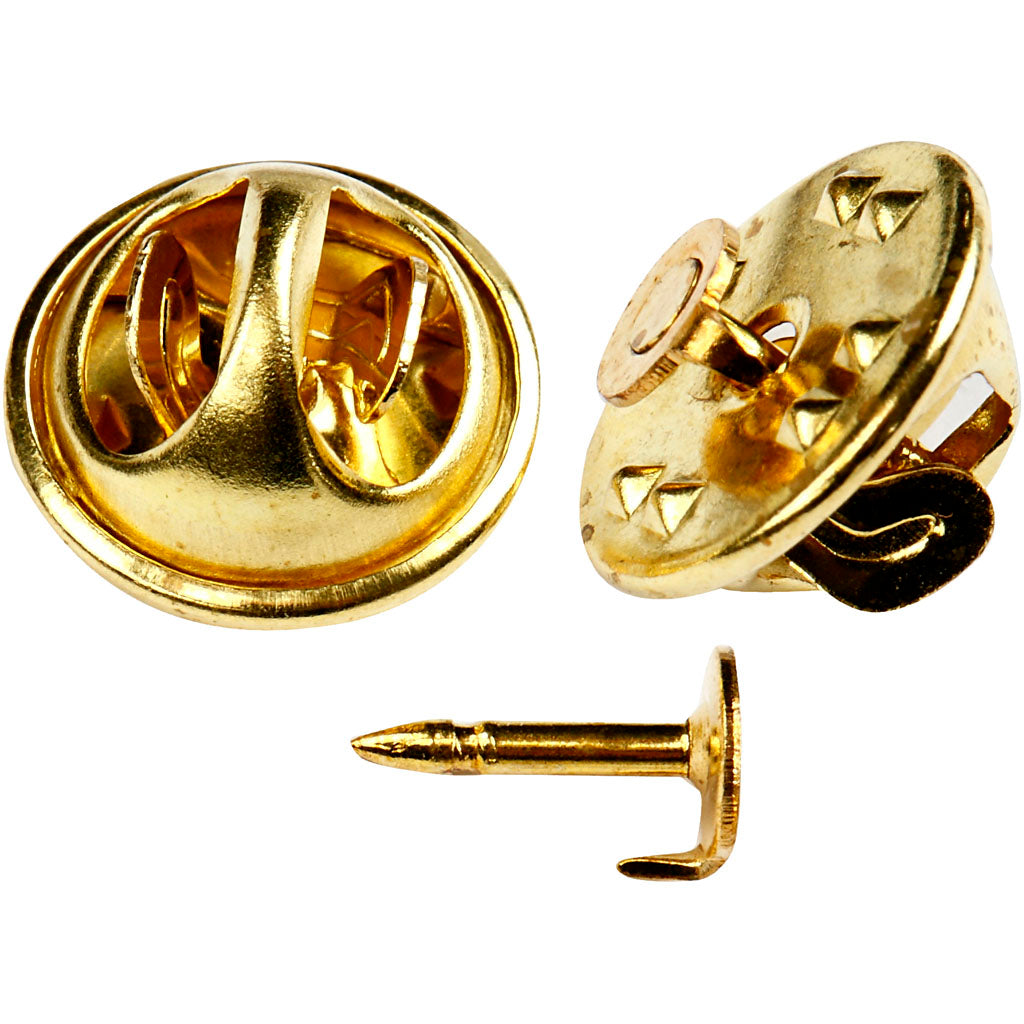 Creativ Company Knopfstecker, D 11,5 mm, vergoldet, 25 Stück 1 Box