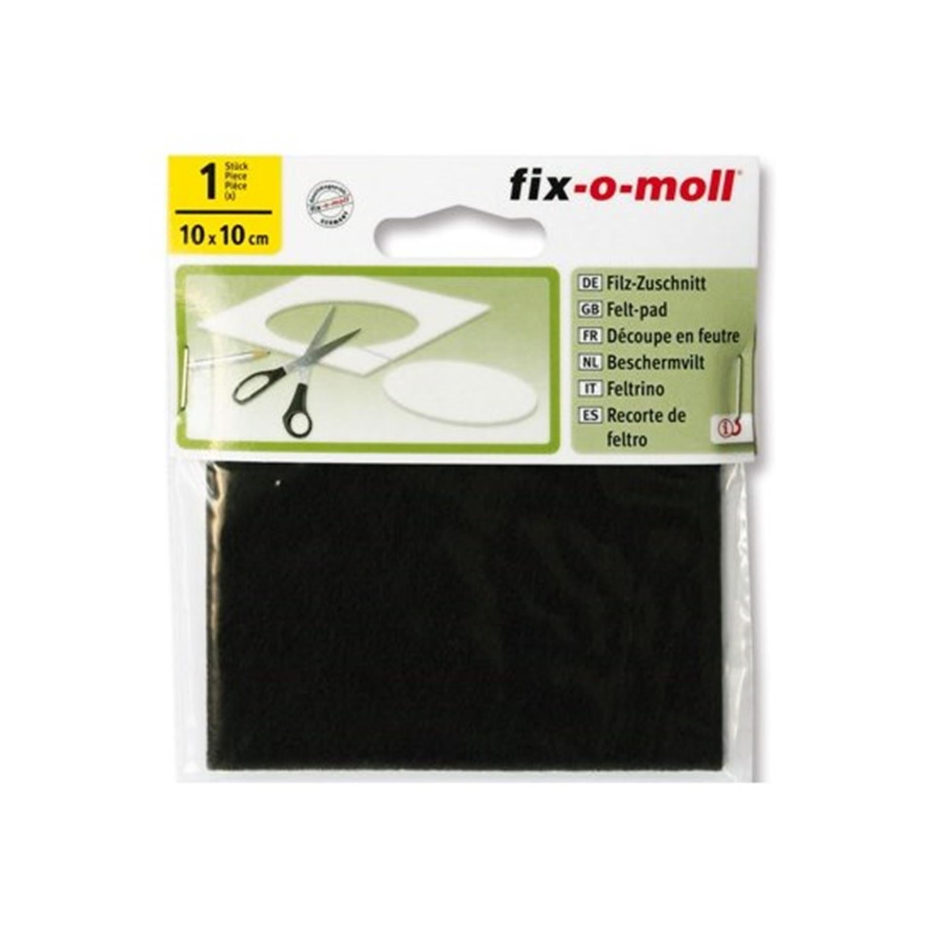Fix-o-moll Schutzfilz 10cmx10cm braun