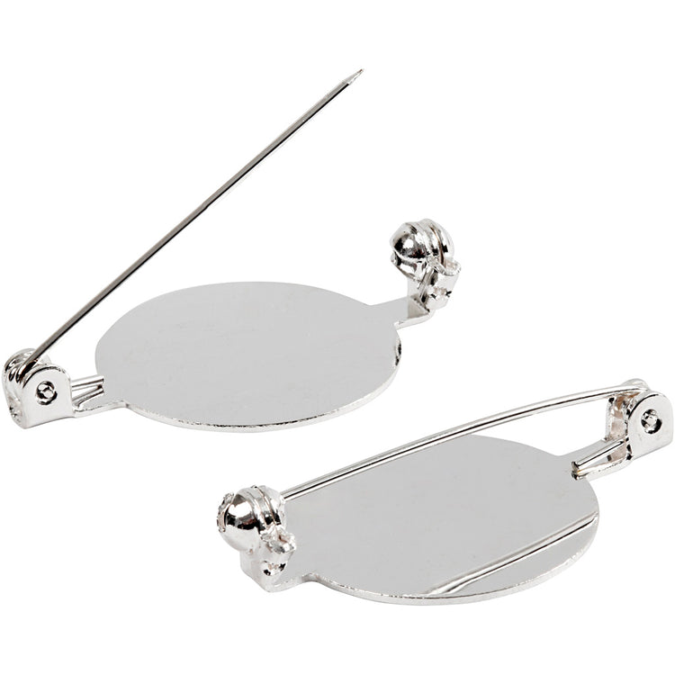 Creativ Company Broschennadel, D 20 mm, versilbert, 100 Stück 1 Box