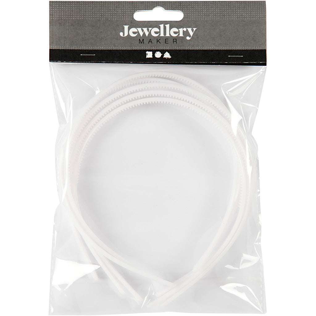Creativ Company Hair Bands Weiß, 5st.