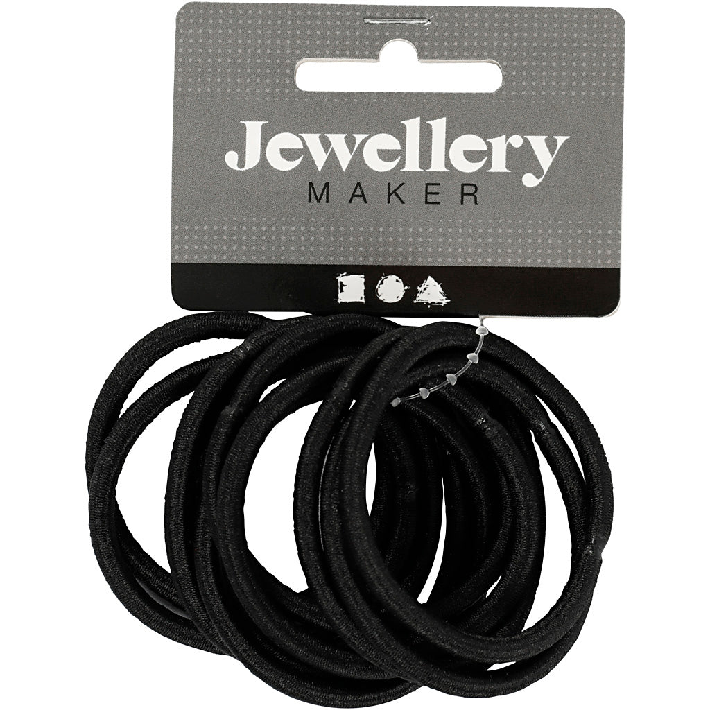 Creativ Company Haargummi, D 45 mm, schwarz, 10 Stück 1 Box