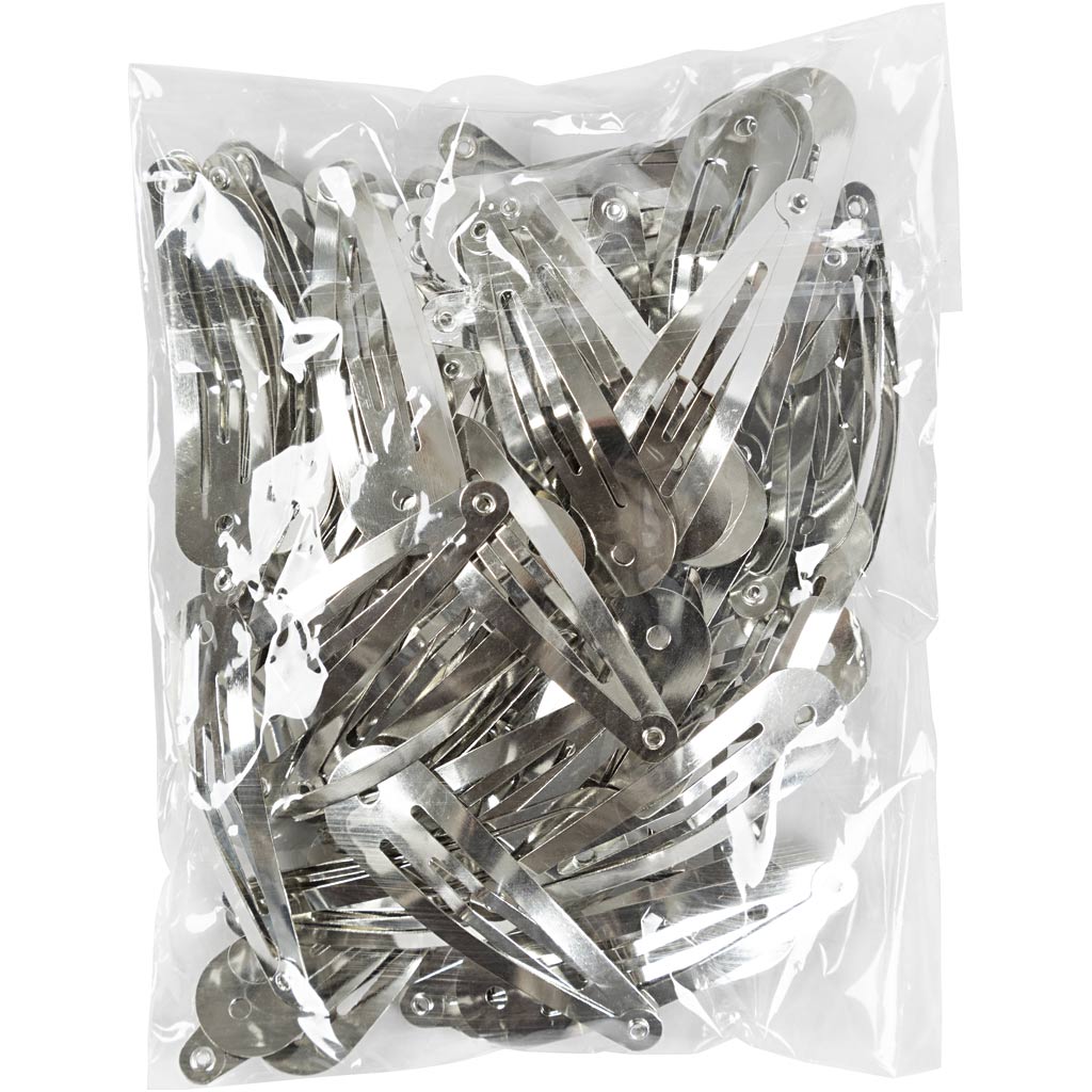 Creativ Company Haarnadel, L: 45 mm, B: 14 mm, versilbert, 100 Stück 1 Box