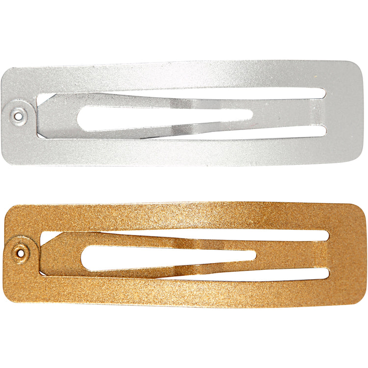 Creativ Company Haarnadel, L: 58 mm, B: 16 mm, Gold, Silber, 4 Stück 1 Box