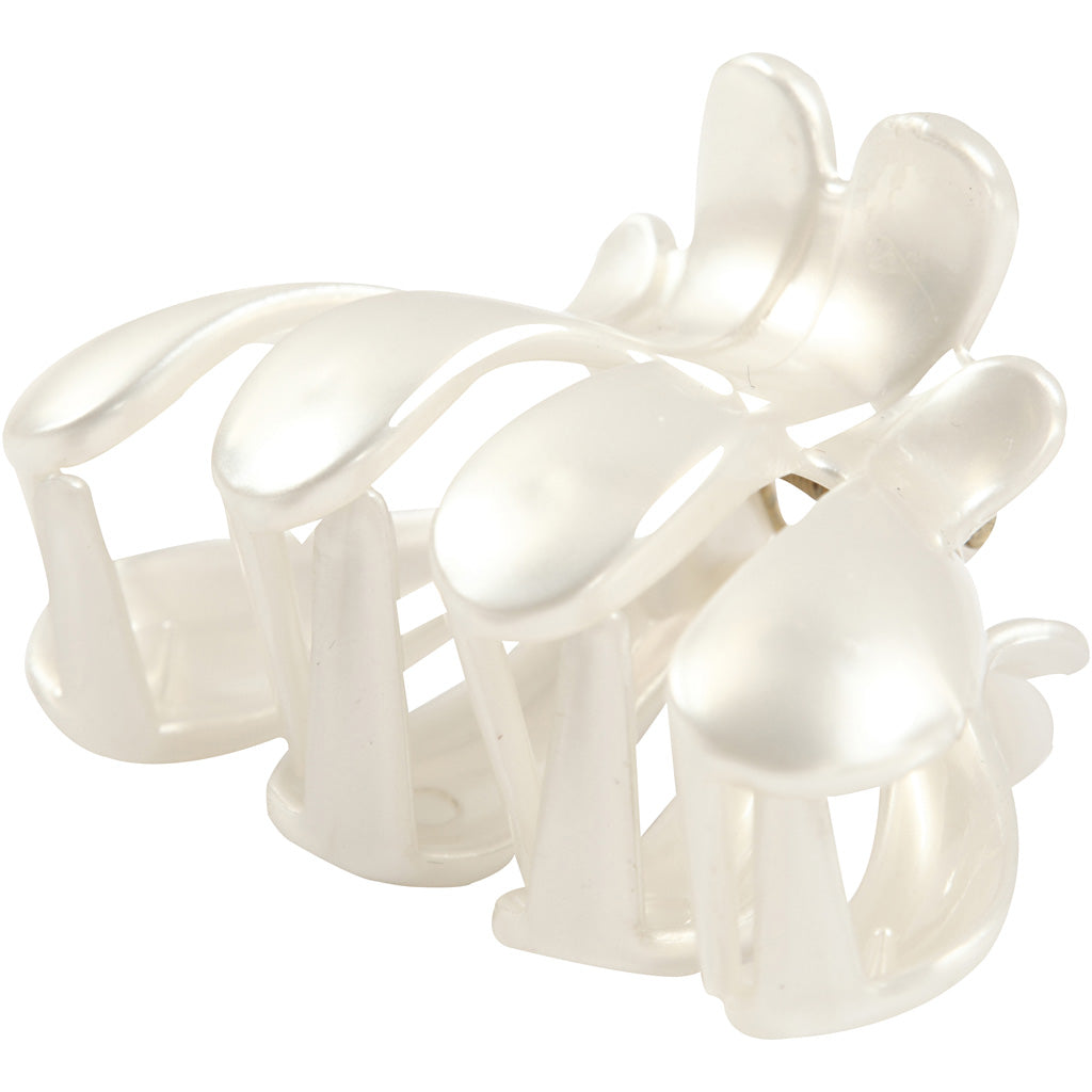 Creativ Company Haarkamm, L: 60 mm, B: 38 mm, Perlmutt, 2 Stück 1 Box