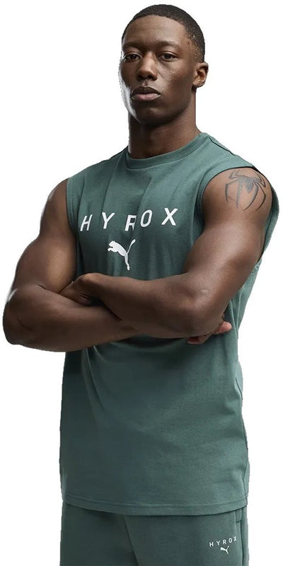 Puma x Hyrox Cutoff ärmelloses T-Shirt grün M Mann