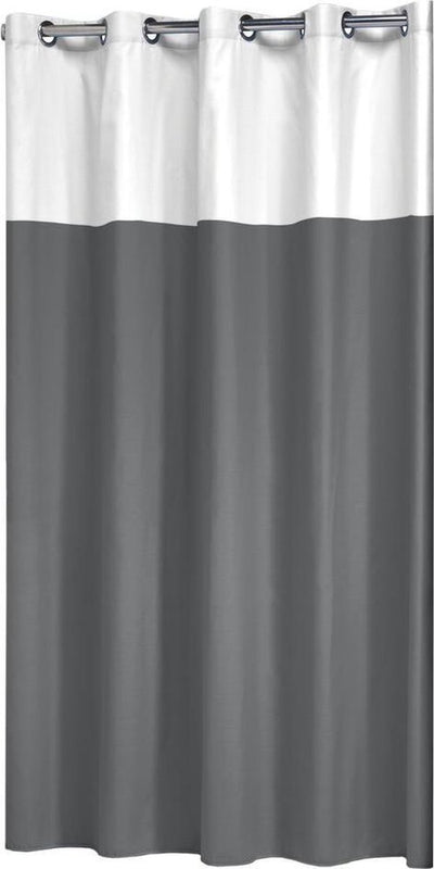 Doppelter Duschvorhang Sealskin 180 x 200 cm – Polyester-Baumwolle – Grau
