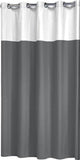 Doppelter Duschvorhang Sealskin 180 x 200 cm – Polyester-Baumwolle – Grau