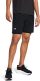 Under Armour UA Launch 7'' 2-in-1 Shorts-BLK Herren-Sporthose – Schwarz – Reflektierend