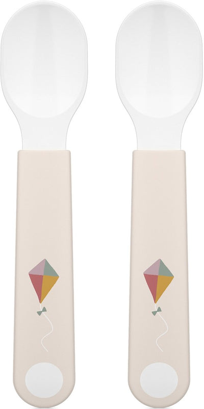 Mepal Mio Übungslöffel – 2er-Set – guter Halt – Kindergeschirr – Sunshine Rainbow
