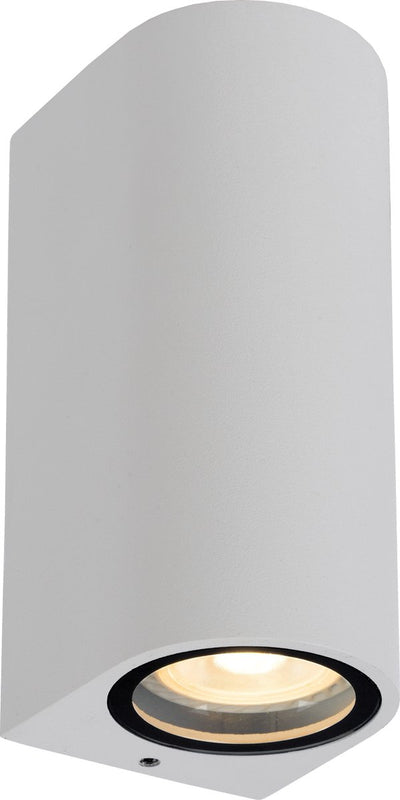 Lucide zaro – Wandstrahler Innen-Außen – 2xGU10 – IP44 – Weiß