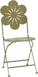 Glimmerdekorationen Fleuri Bistrostuhl – H93 x ø41 cm – Eisen – Grün