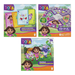 Dora Games Puzzle-Paket Popup-Spiel, Kartenspiel, Puzzle