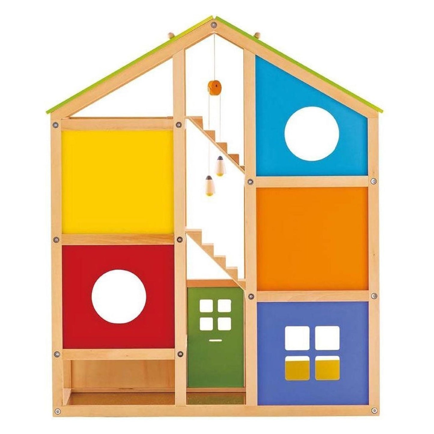 Hape Wooden 4 Seasons Dollhouse mit Möbeln