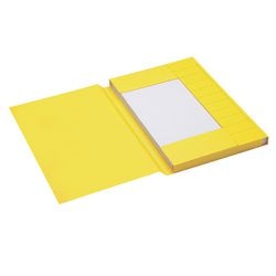 Staubklappenmappe Djois A6010-254 255 g m2 Folio gelb 3 Klappen recycelt