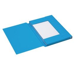 Staubklappenmappe Djois A6010-256 255 g m2 Folio blau 3 Klappen recycelt