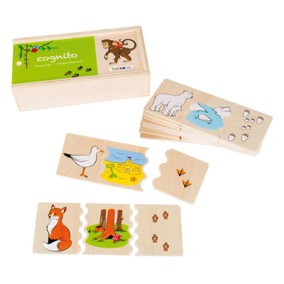 Beleduc Cognito Animal Maniers erkennen das Stück des Holzkindes an