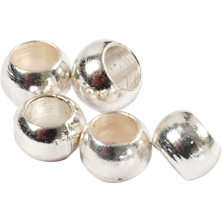 Creativ Company Squeeze Perlen, D 2 mm, Silber, 1000 Stück 1 Box