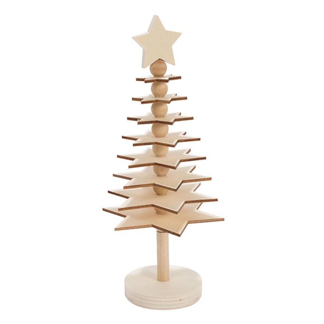 Färbe deinen eigenen hölzernen 3D -Weihnachtsbaum